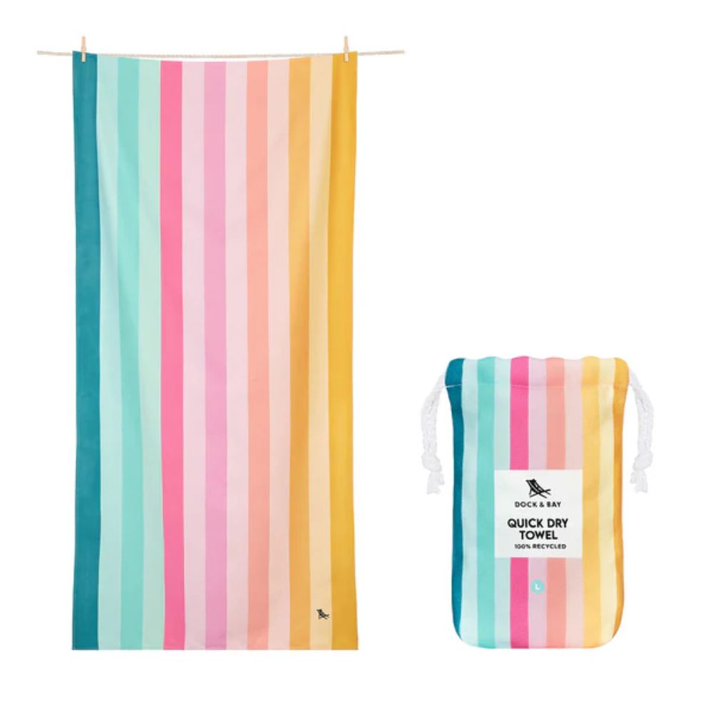 Dock and Bay Quick Dry Microfibre Towel - Coastal Candy