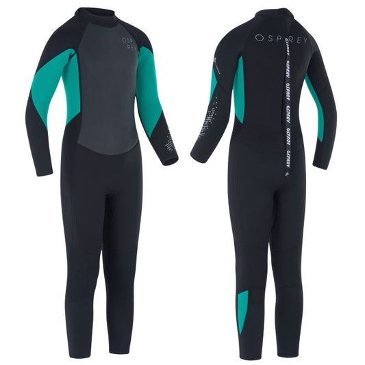 Osprey Zero Kids Full Wetsuit - Teal -LS (11-12 yrs) only - SAVE 50%