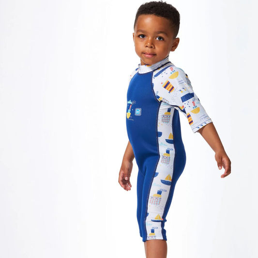 Splash About Toddler Wetsuit with UV Lycra Arms - Tug Boats 1000 x 1000