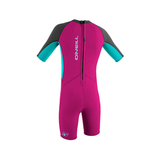 Toddler Wetsuit - O'Neill Reactor-2 2/2mm Shorty Berry/Aqua