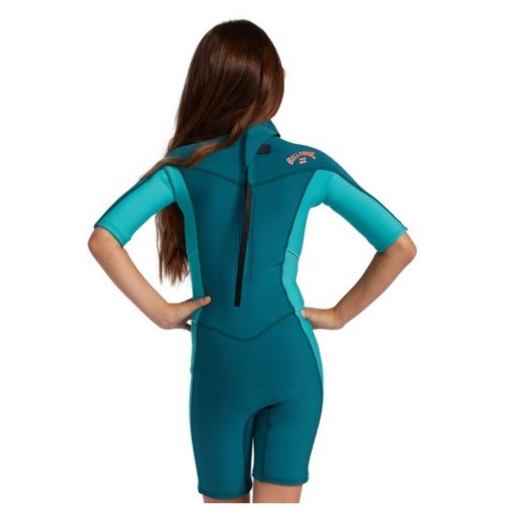 Billabong Girls Wetsuit Synergy 2/2mm shortie - Emerald 15/16 yrs only