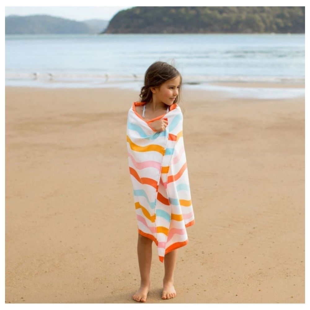 Dock and Bay Kids Microfibre Towel - Squiggle Face