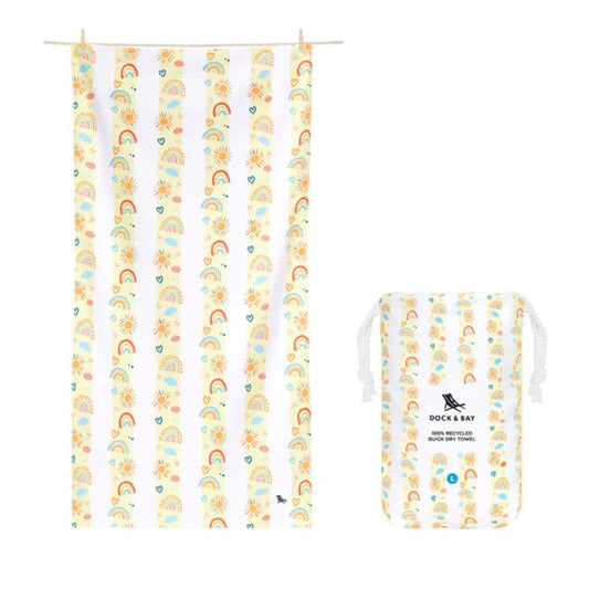 Dock and Bay Kids Microfibre Towel - Rainbow Road