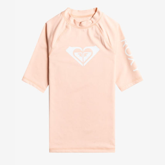 Roxy Wholehearted SS Girls Rash Vest - Tropical Peach 15-16 yrs Only