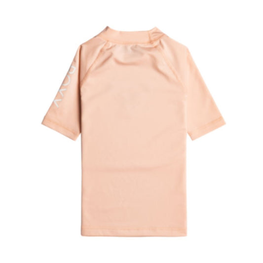 Roxy Wholehearted SS Girls Rash Vest - Tropical Peach 2-5 yrs