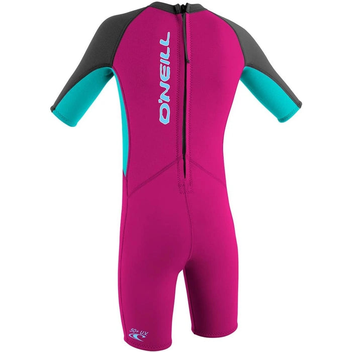 O'Neill Reactor Full BZ 2/2mm Kids Wetsuit - BERRY/LIGHTAQUA/GRAPHITE
