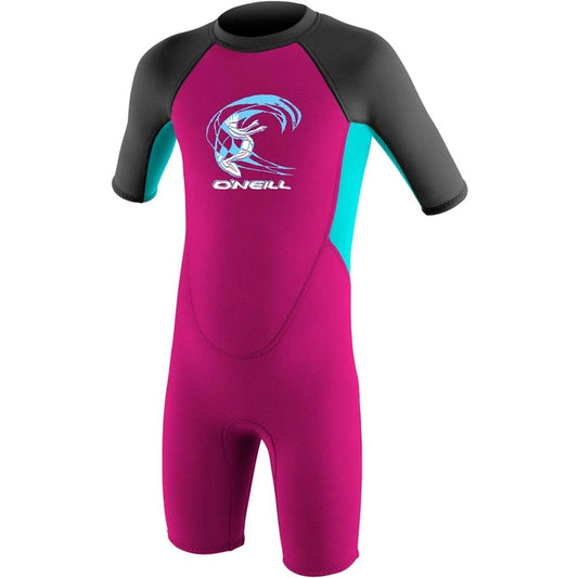 O'Neill Reactor Full BZ 2/2mm Kids Wetsuit - BERRY/LIGHTAQUA/GRAPHITE