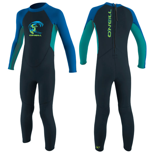 O'Neill Reactor Full BZ 2/2mm Kids Wetsuit - Slate/Aqua/Ocean