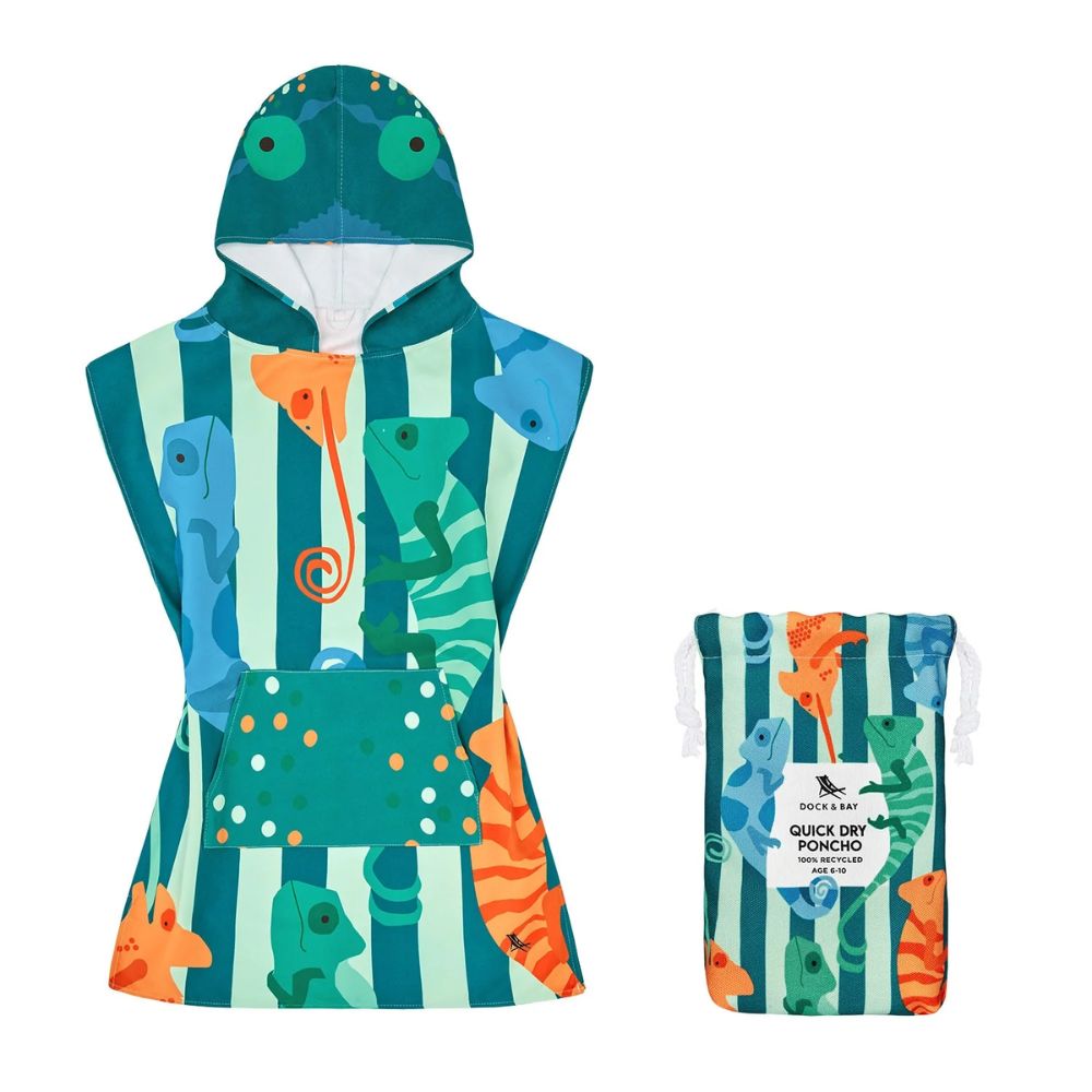 Dock & Bay Kids Beach Poncho - Karma Chameleon