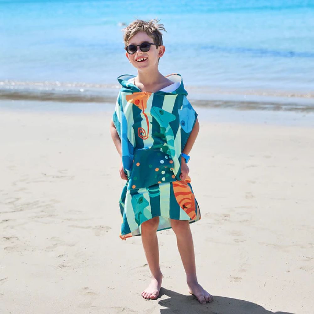 Dock & Bay Kids Beach Poncho - Karma Chameleon