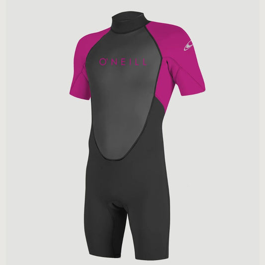 O'Neill Youth Reactor 2mm Shorty Kids Wetsuit - Black/Berry