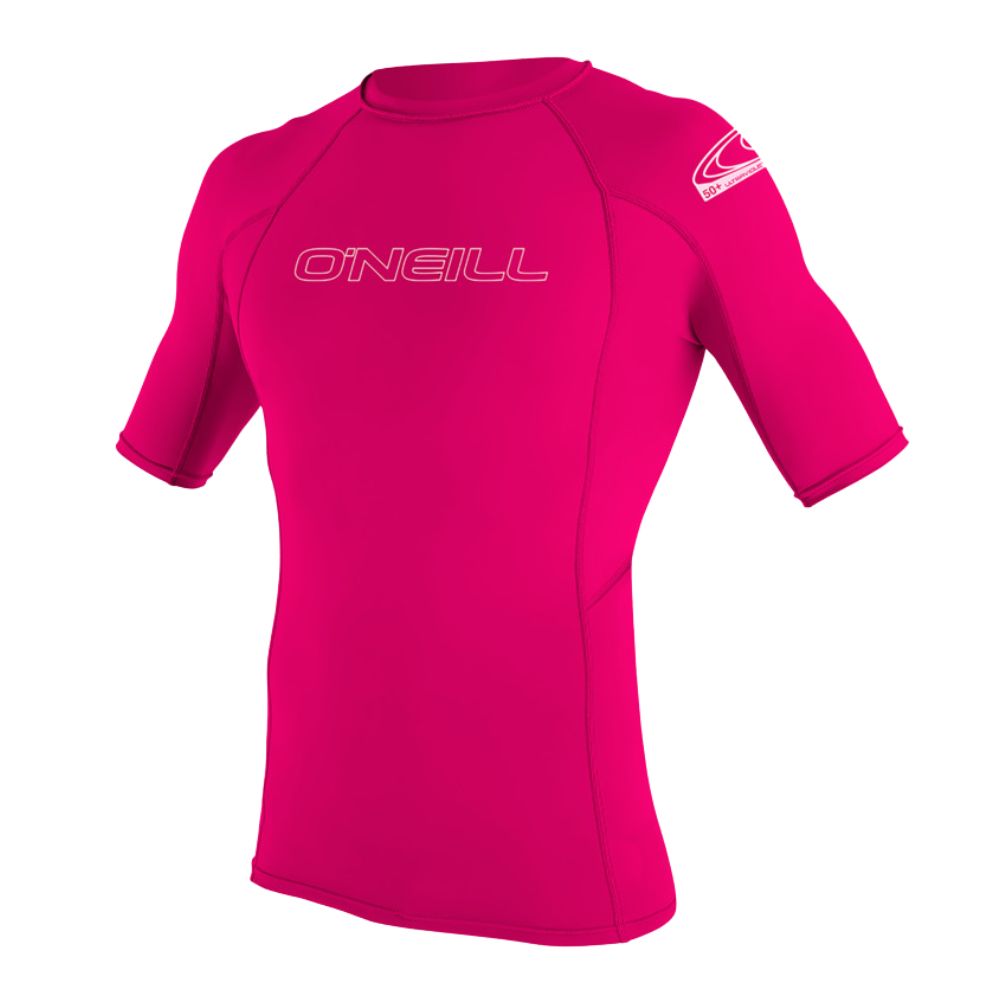 O'Neill Youth Basic S/S Skins Girls Rash Vest - Watermelon