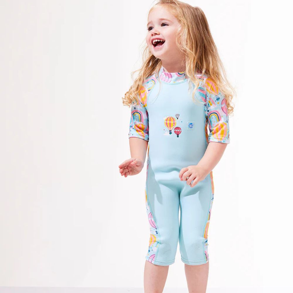 Toddler Wetsuit with UV Lycra Arms - Hot Air Balloons