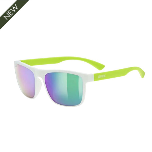 Uvex Rookie Kids Sunglasses - White Lime 6-10yrs
