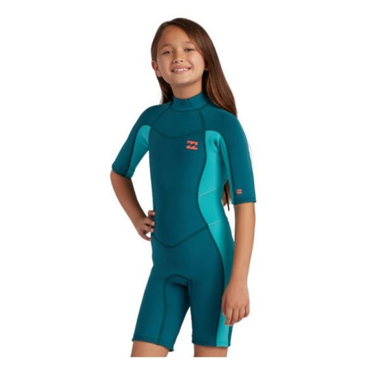 Billabong Girls Wetsuit Synergy 2/2mm shortie - Emerald 15/16 yrs only