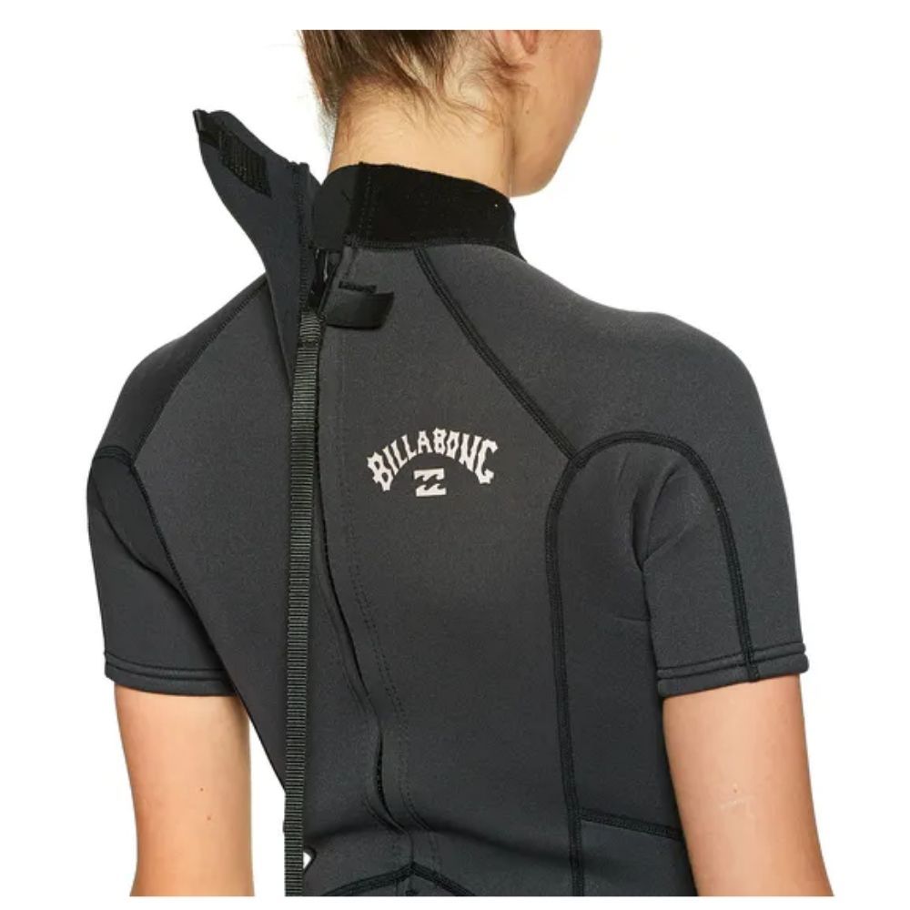 Billabong Youth Wetsuit - Launch 2/2mm Shortie - Black SAVE 40%