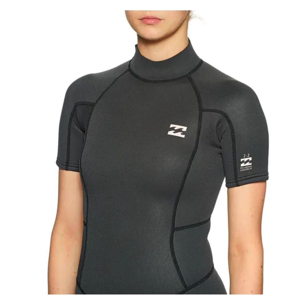 Billabong Youth Wetsuit - Launch 2/2mm Shortie - Black SAVE 40%