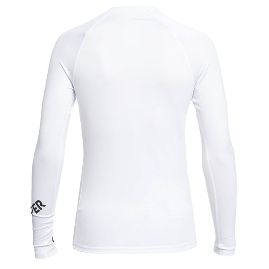 Quiksilver All Time LS Youth Boys UV Rash Vest - White