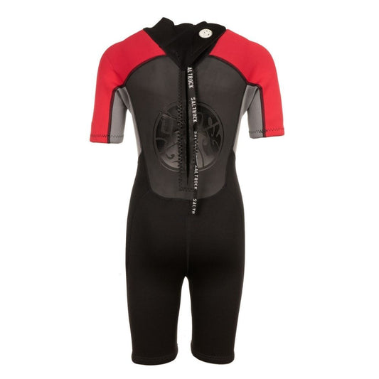 Saltrock Kids 3/2 Core Shortie BZ Wetsuit - Black/Red - save 25%