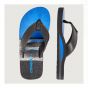 O'Neill Arch Print Flip Flops - Black/Blue SAVE 50%