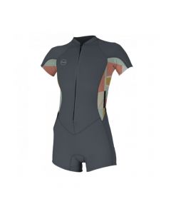 O'Neill Bahia 2/1 mm Front Zip S/S Womens Wetsuit - Tradewinds/Jasmine SAVE 40% Size 8 only