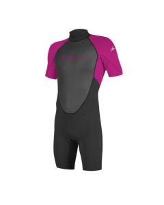 O'Neill Youth Reactor 2mm Shortie Wetsuit - Black/Berry
