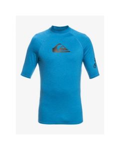 Quiksilver All Time SS Youth Rash Vest - Vallarta Blue Heather