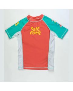 Saltrock Kids SS UV SPF50+ Surf Sister Rash Vest - Pink save 20%